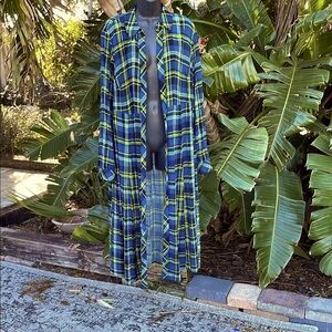 Torrid plaid  sheer duster jacket